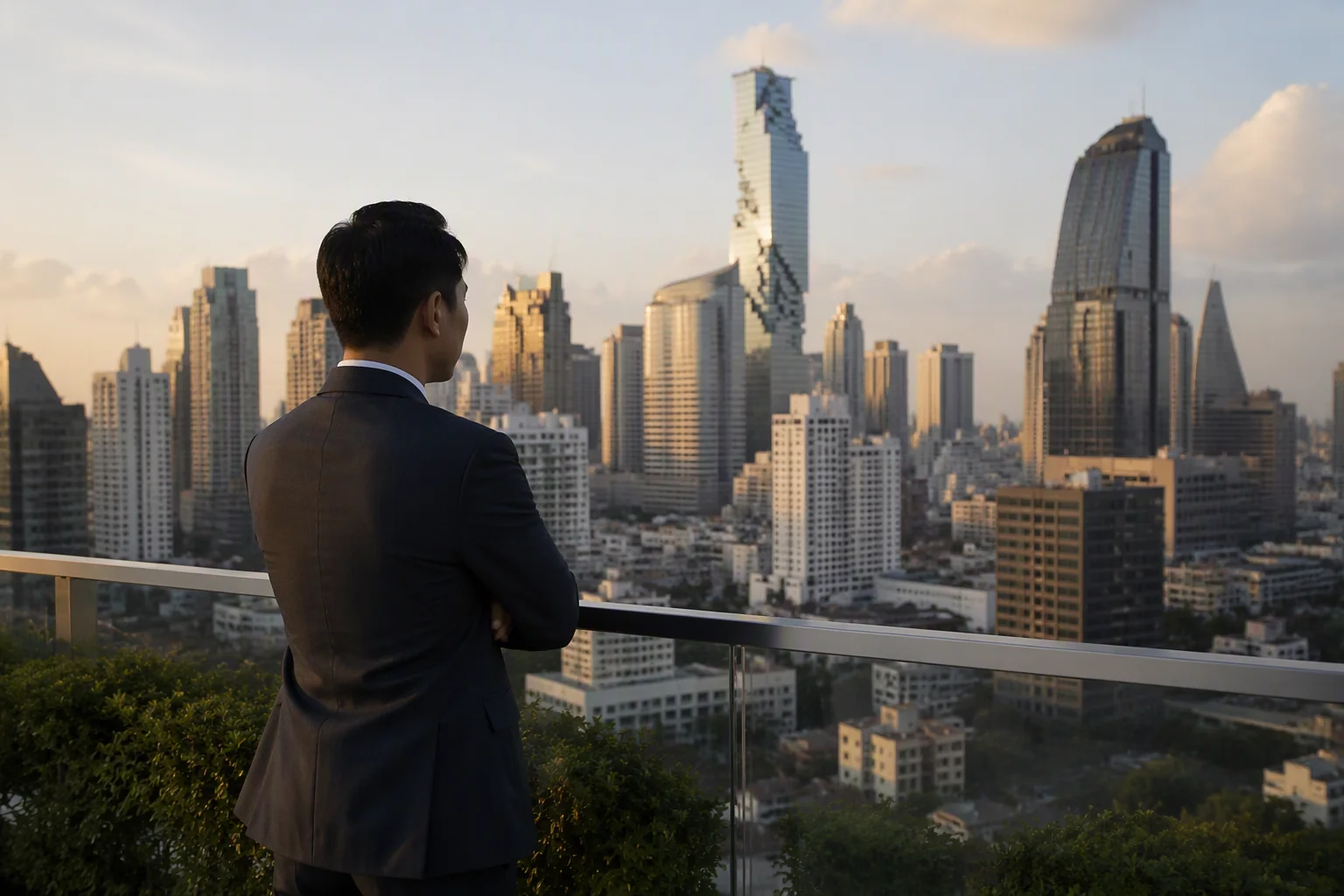 Bangkok high rise skyline